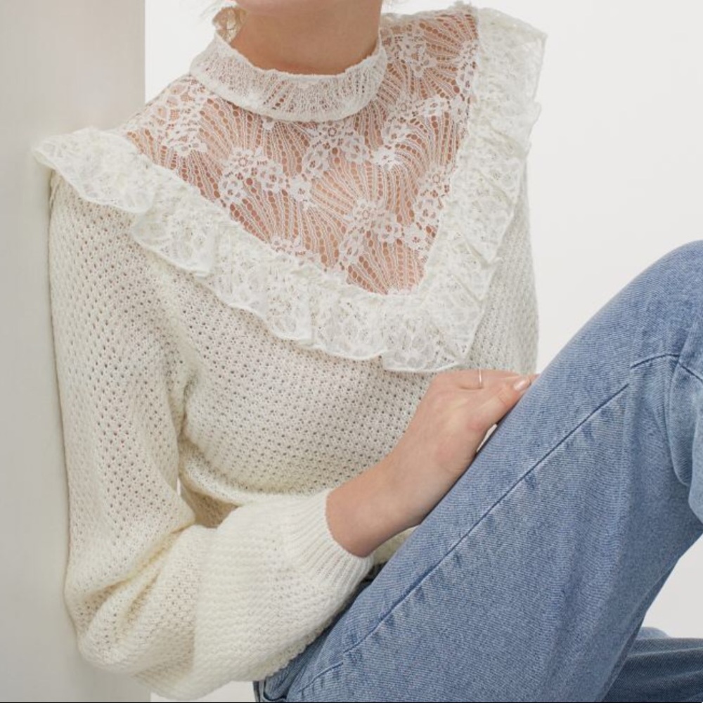 ISO h&m lace detailed sweater